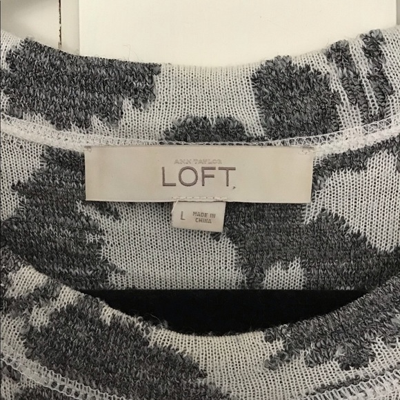 Loft grey patterned sweater - Picture 3 of 4